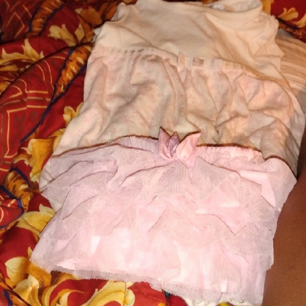 Re/Done Kids Casual Dress - White and Pink
